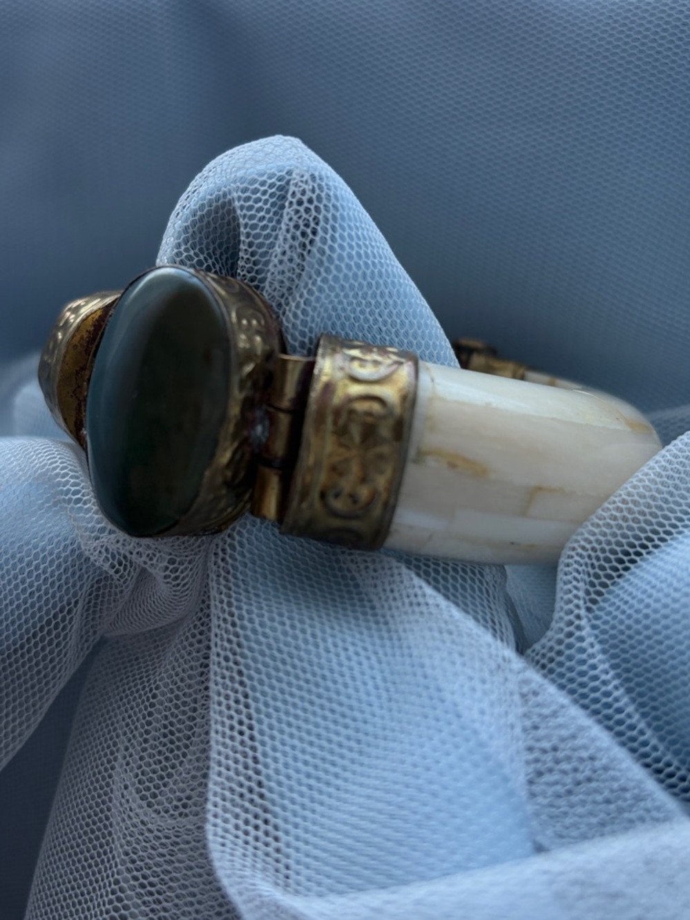 Vintage Ethnic Bone Bracelet India 19th Century - Picture 7 of 12
